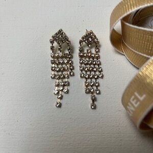 Dainty gold tone earrings
